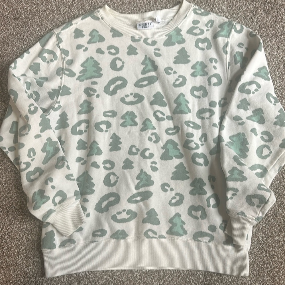 Christmas Tree/Cheetah Print Sweatshirt